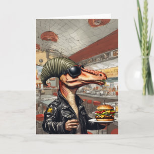 Burgersaurus dinosaurus-Kaart Bedankkaart