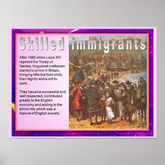 Burgerschap, immigratie, gesmoord immigranten poster (Voorkant)