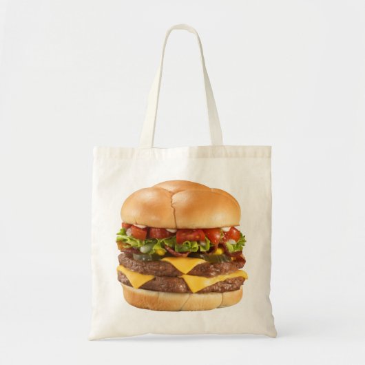 Burgertas hamburger boodschapper canvas tas (Voorkant)