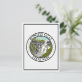 Burgess Herfsten State Park Tennessee Badge Briefkaart (Staand voorkant)