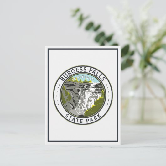 Burgess Herfsten State Park Tennessee Badge Briefkaart (Staand voorkant)