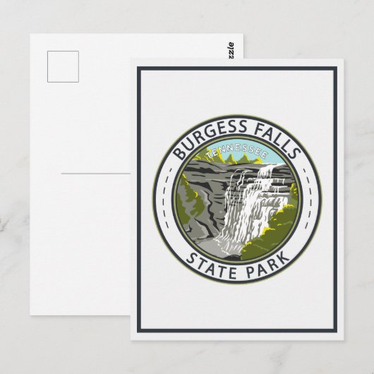 Burgess Herfsten State Park Tennessee Badge Briefkaart (Voorkant / Achterkant)