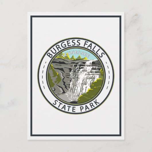 Burgess Herfsten State Park Tennessee Badge Briefkaart (Voorkant)