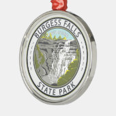 Burgess Herfsten State Park Tennessee Badge Metalen Ornament (Links)