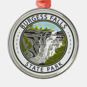 Burgess Herfsten State Park Tennessee Badge Metalen Ornament