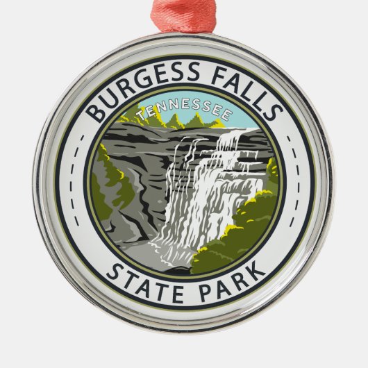 Burgess Herfsten State Park Tennessee Badge Metalen Ornament (Voorkant)