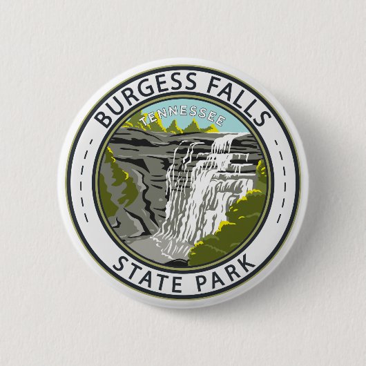 Burgess Herfsten State Park Tennessee Badge Ronde Button 5,7 Cm (Voorkant)