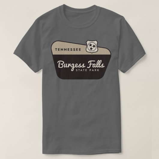 Burgess Herfsten State Park Tennessee Welkomstbord T-shirt (Design voorkant)