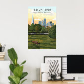 Burgess Park Londen Reisposter Poster (Thuiskantoor)