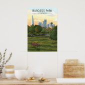 Burgess Park Londen Reisposter Poster (Keuken)