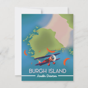 Burgh Island Devon reiskaart