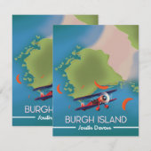 Burgh Island Devon reiskaart (Voorkant / Achterkant)