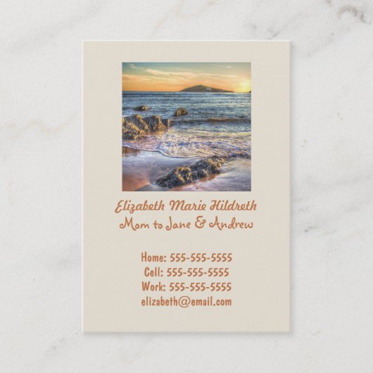 Burgh Island van Bantham bij Sundown... Contactkaartje (Voorkant)