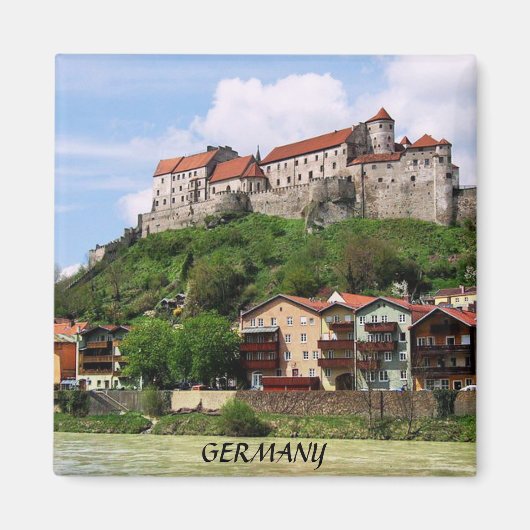 BURGHAUSEN CASTLE, DUITSLAND MAGNEET (Voorkant)