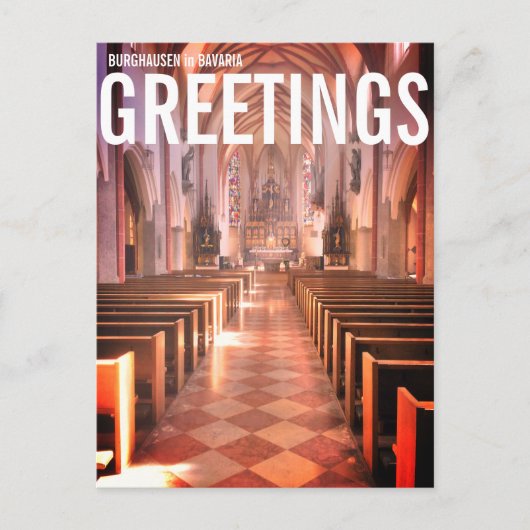 Burghausen in Beieren Briefkaart (Voorkant)