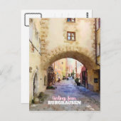 Burghausen in Beieren Briefkaart (Voorkant / Achterkant)