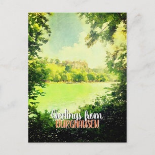 Burghausen Wöhrseebad in Beieren Briefkaart