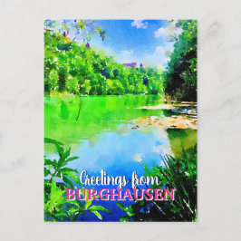Burghausen Wöhrseebad in Beieren Briefkaart