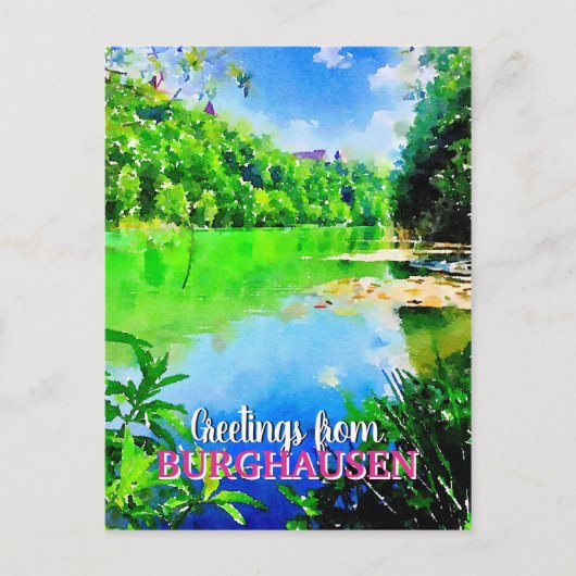 Burghausen Wöhrseebad in Beieren Briefkaart (Voorkant)