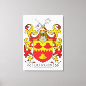Burgin Family Crest Canvas Afdruk (Voorkant)