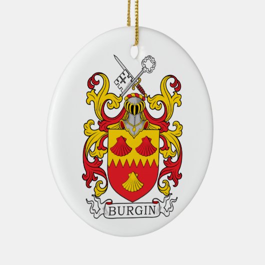 Burgin Family Crest Keramisch Ornament (Rechts)