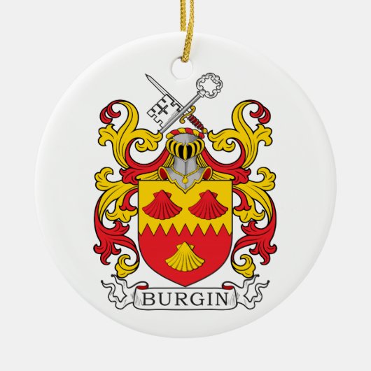 Burgin Family Crest Keramisch Ornament (Voorkant)