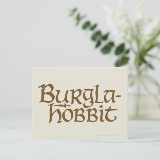Burgla Hobbit Briefkaart (Staand voorkant)
