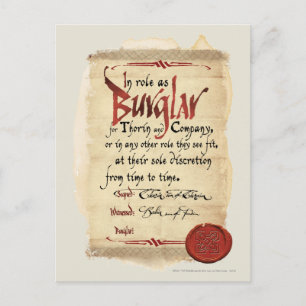 Burglar-contract Briefkaart