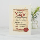 Burglar-contract Kaart (Staand voorkant)