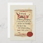 Burglar-contract Kaart (Voorkant / Achterkant)