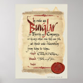 Burglar-contract Poster (Voorkant)