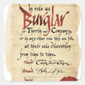 Burglar-contract Vierkante Sticker (Voorkant)