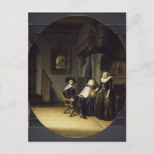Burgomaster Hasselaar en Zijn vrouw van Gerrit Dou Briefkaart (Voorkant)