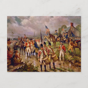 Burgoyne's Surrender in Saratoga door Percy Moran Briefkaart