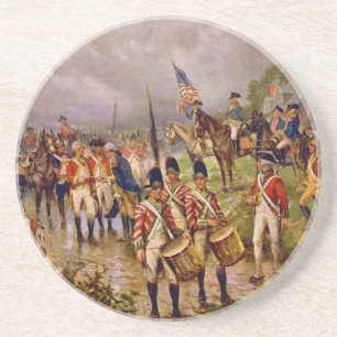 Burgoyne's Surrender in Saratoga door Percy Moran Zandsteen Onderzetter
