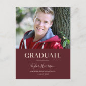 Burgundy 2023 Afstuderen 1-foto-Afstuderen Briefkaart (Voorkant)
