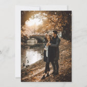 Burgundy 2 Photo Wedding Save the Date Kaart (Achterkant)