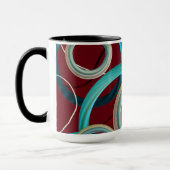 Burgundy Abstract Design Mok (Links)