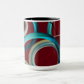 Burgundy Abstract Design Mok (Midden)