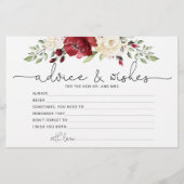 Burgundy adviseert en wenst vrijgezellenfeest briefpapier (Voorkant)