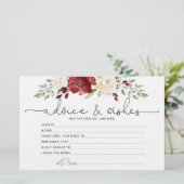 Burgundy adviseert en wenst vrijgezellenfeest briefpapier (Staand voorkant)