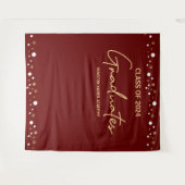 Burgundy afstudeerklas van 2024 achtergrond wandkleed (Voorkant (horizontaal))