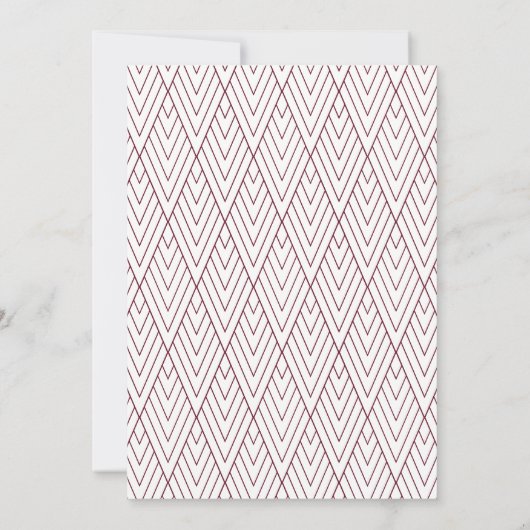 Burgundy Afstuderen Aankondiging (Achterkant)