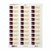 Burgundy Agate Boter Geel Retouradres Etiket (Full Sheet)