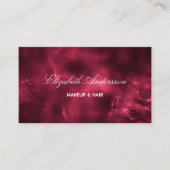 Burgundy agate foto qr code elegant visitekaartje (Voorkant)