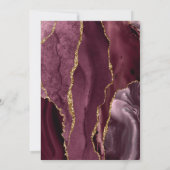 Burgundy Agate Gold Glitter First Heilige Communie Kaart (Achterkant)