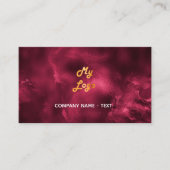 Burgundy agate qr code logo elegant visitekaartje (Voorkant)