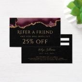 burgundy agate Referral Kaart (Bureau)