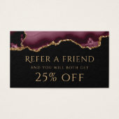 burgundy agate Referral Kaart (Voorkant)