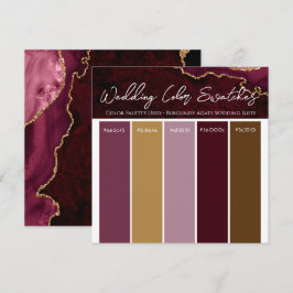 Burgundy Agate Trouwkleur Pallet Uitnodiging